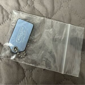 Authentic Coach Zipper Pull/Tag - Light Blue